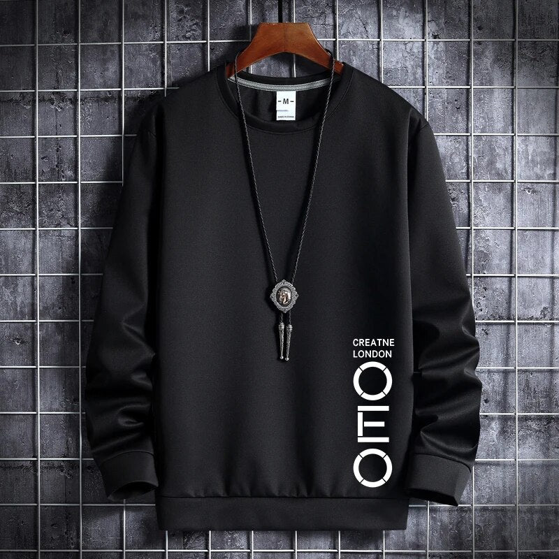 Sudadera con cuello redondo de anime de otoño para hombre 