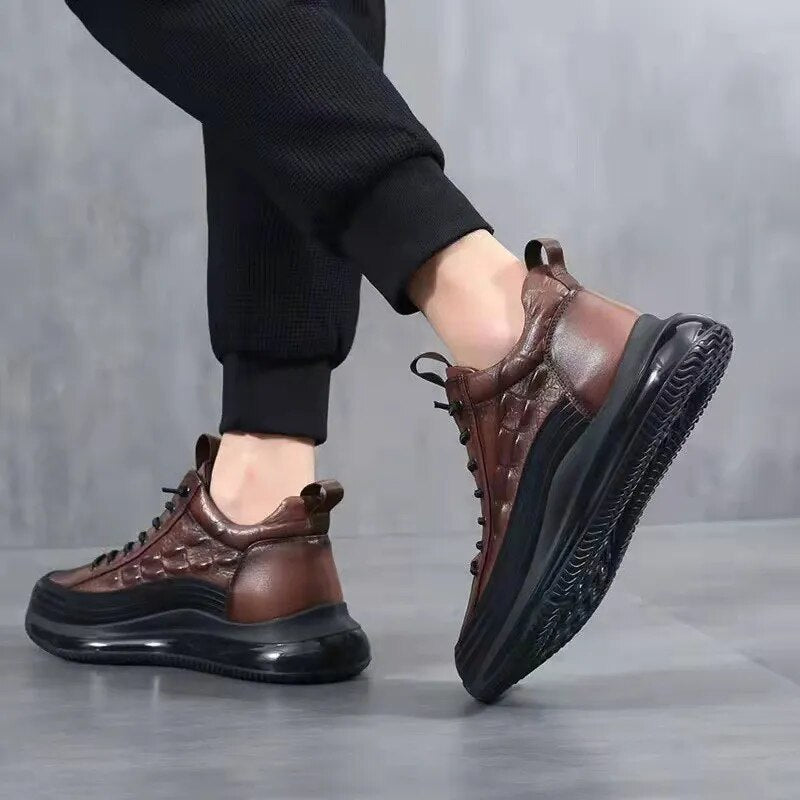 SUAVE Men's Lace Up Vulcanized Sneakers