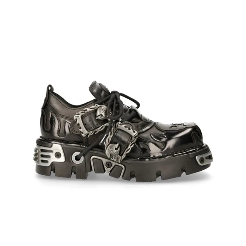 RETRO Chaussures en cuir de style punk pour hommes 