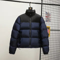 Men's Winter Double Colored Patchwork Parkas Coat