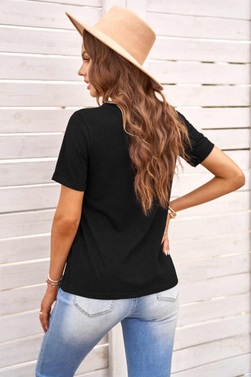 Just For You Cuffed Sleeve T-Shirt