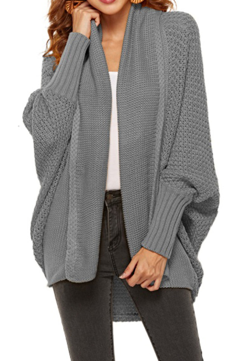 Cardigan long ouvert à manches dolman sur le devant