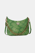 Butterfly Decor PU Leather Shoulder Bag