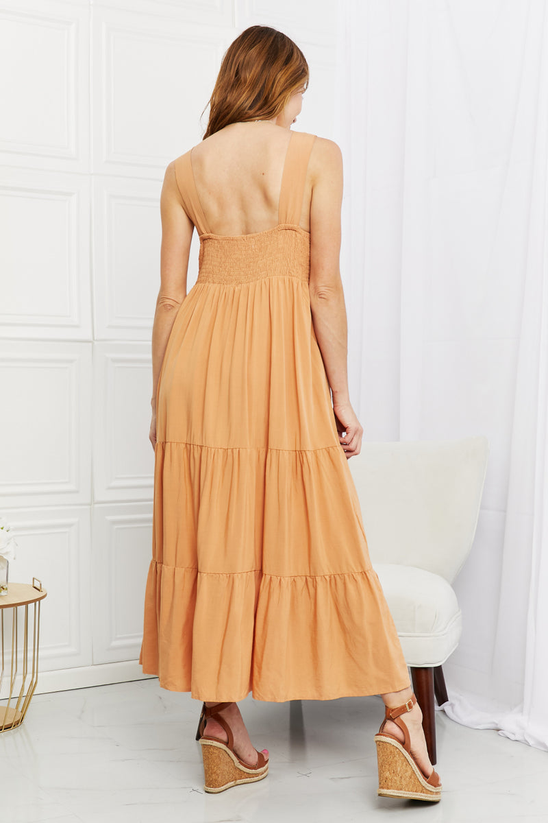 HEYSON Summer Dream - Robe mi-longue au crochet en sorbet