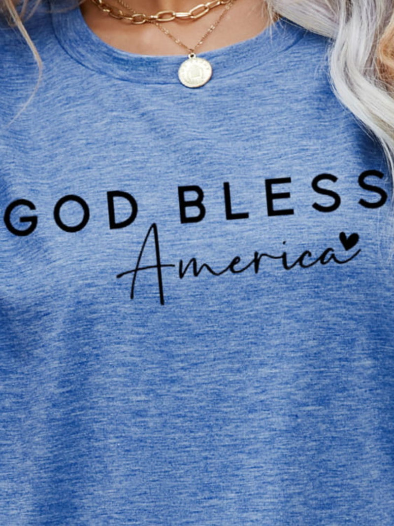 GOD BLESS AMERICA T-shirt graphique à manches courtes