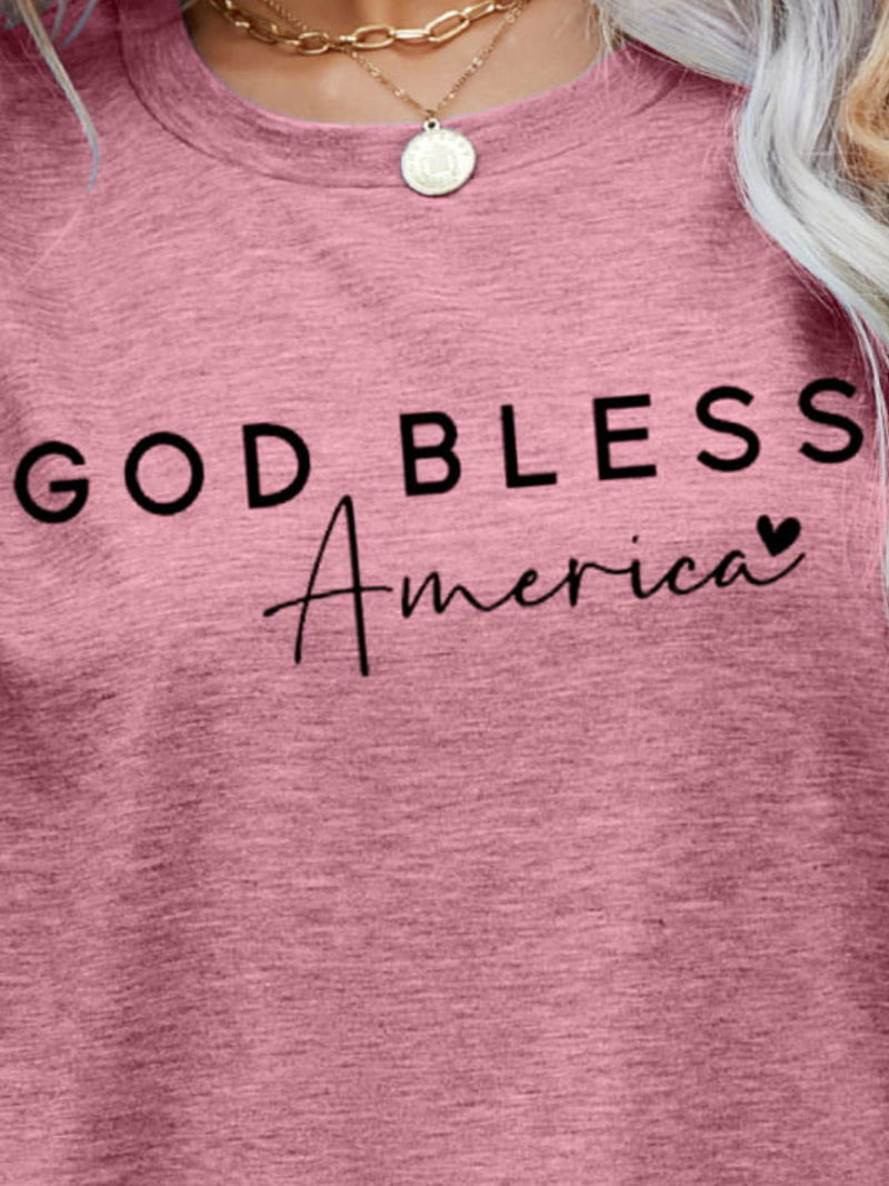 GOD BLESS AMERICA T-shirt graphique à manches courtes