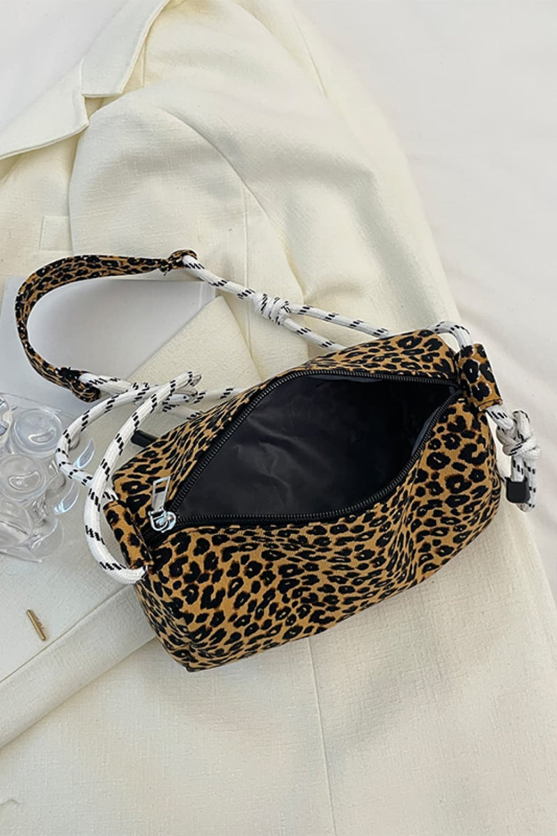 Animal Print Nylon Handbag