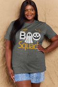 Camiseta de algodón con estampado BOO SQUAD de tamaño completo de Simply Love
