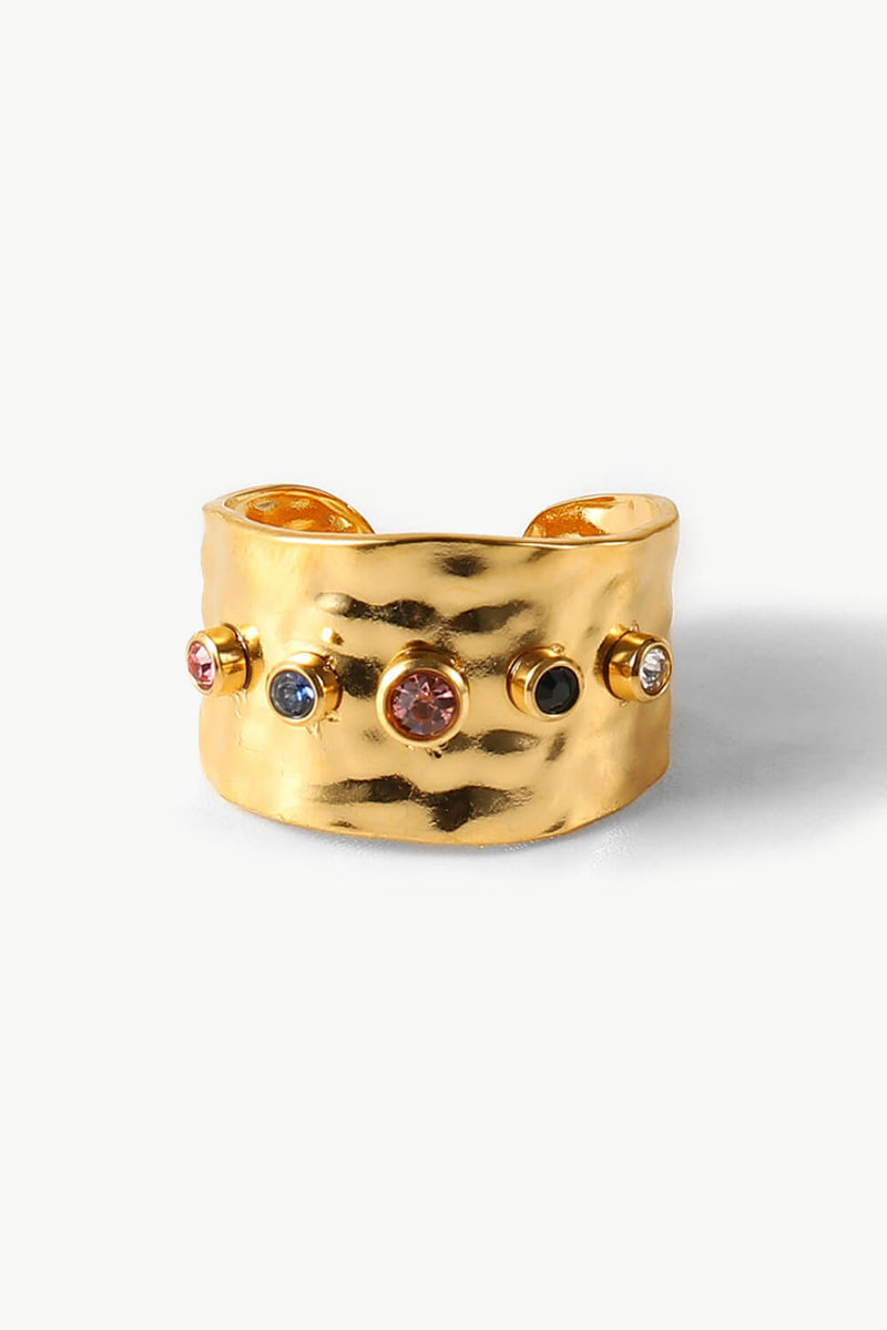 18K Gold-Plated Zircon Ring