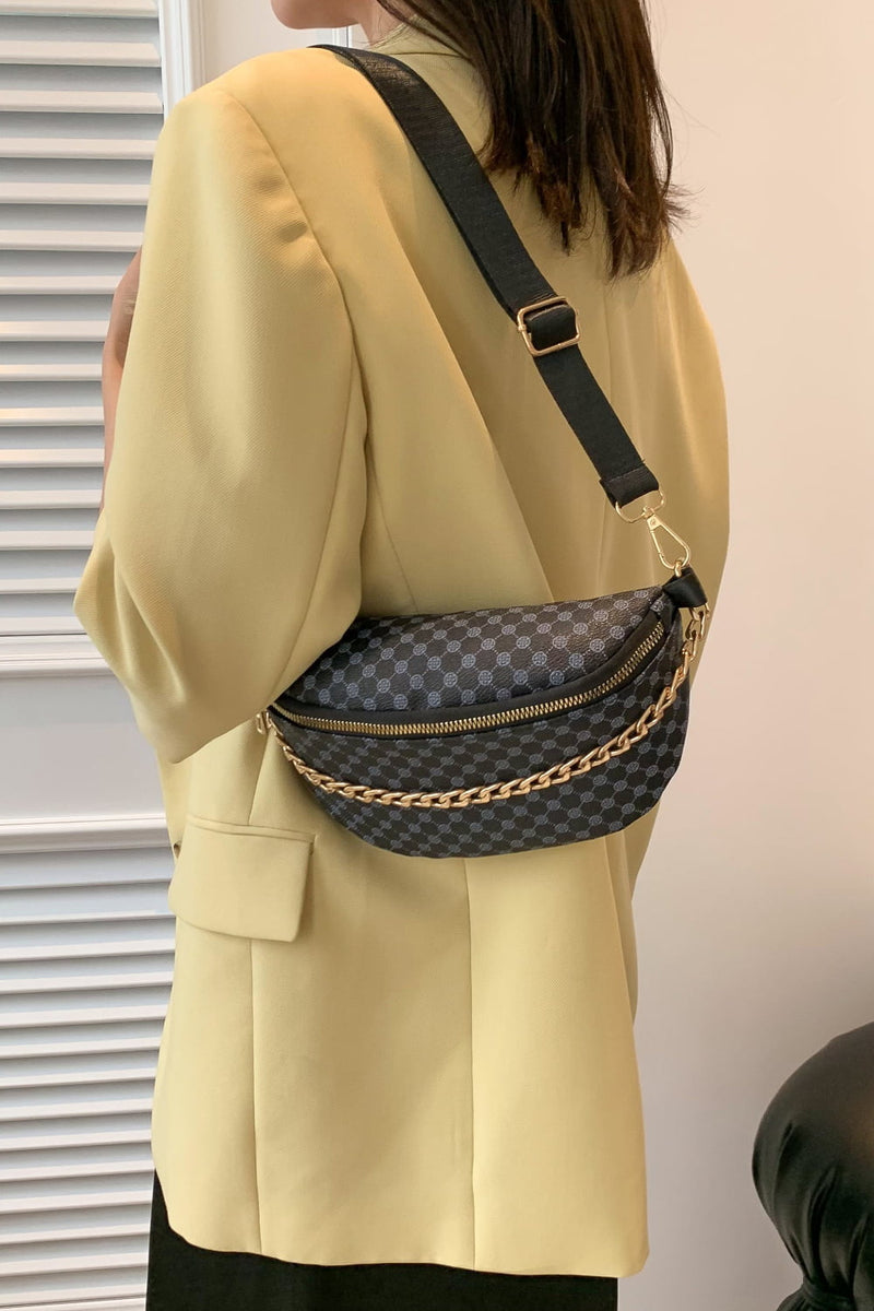 Sac à bandoulière en cuir PU imprimé