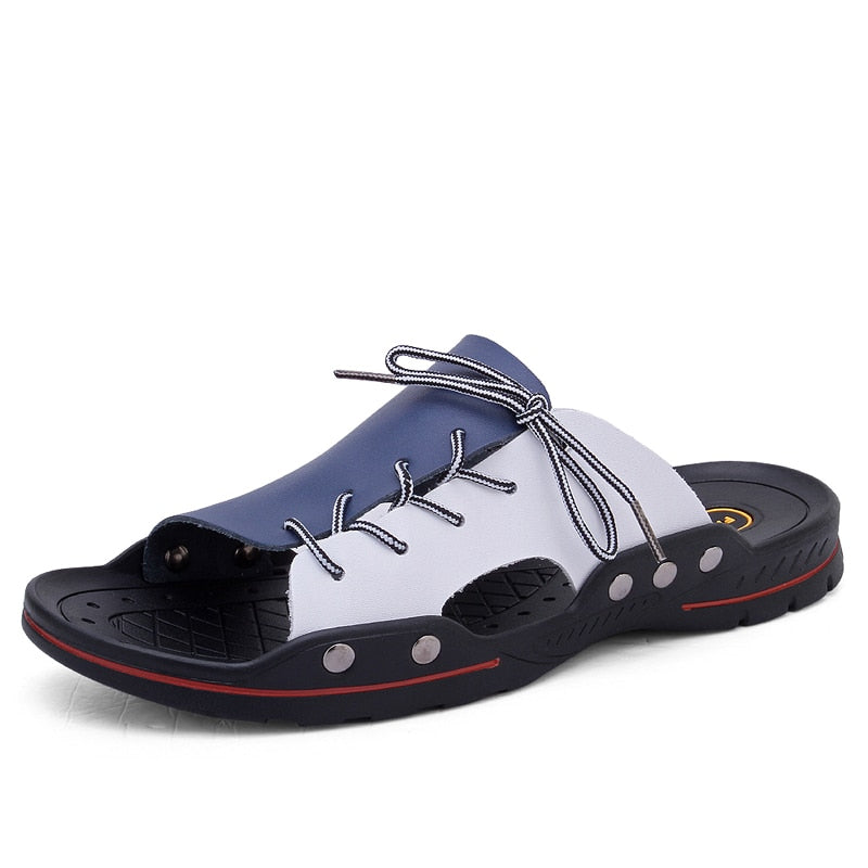 SSX Sandalias de dos tonos de piel sintética para hombre