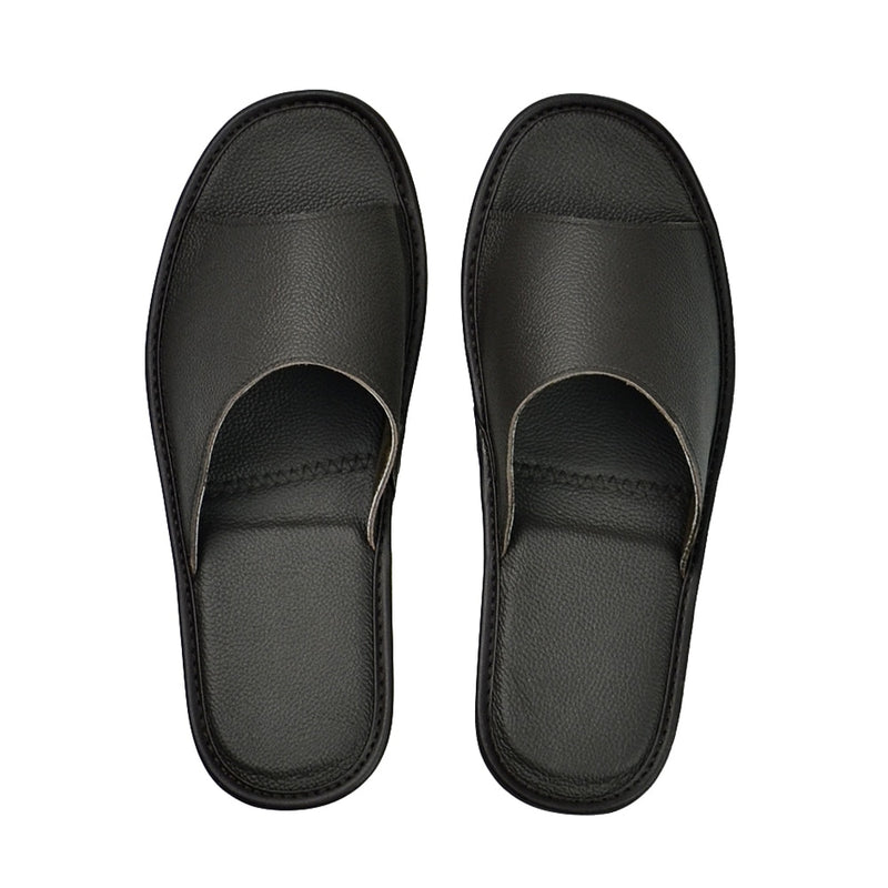 Men's Indoor Genuine Leather Slipper Sandals