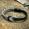 Pulsera anudada de doble capa para hombre MK