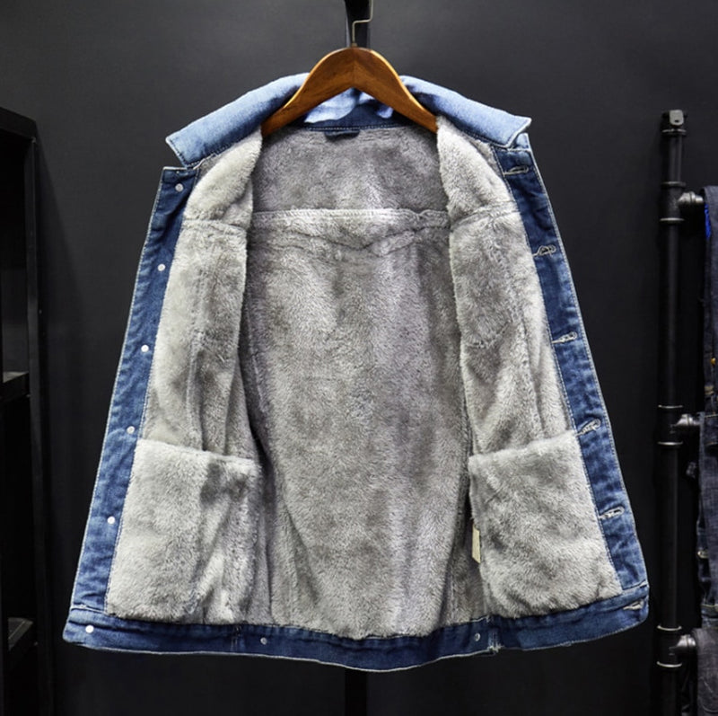 Men's Outerwear Thick Warm Denim Jacket