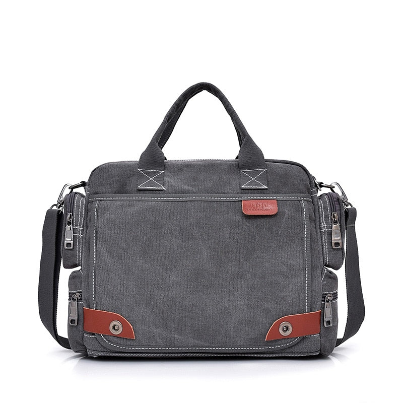 Men's Large Waterproof Canvas Briefcase Bag