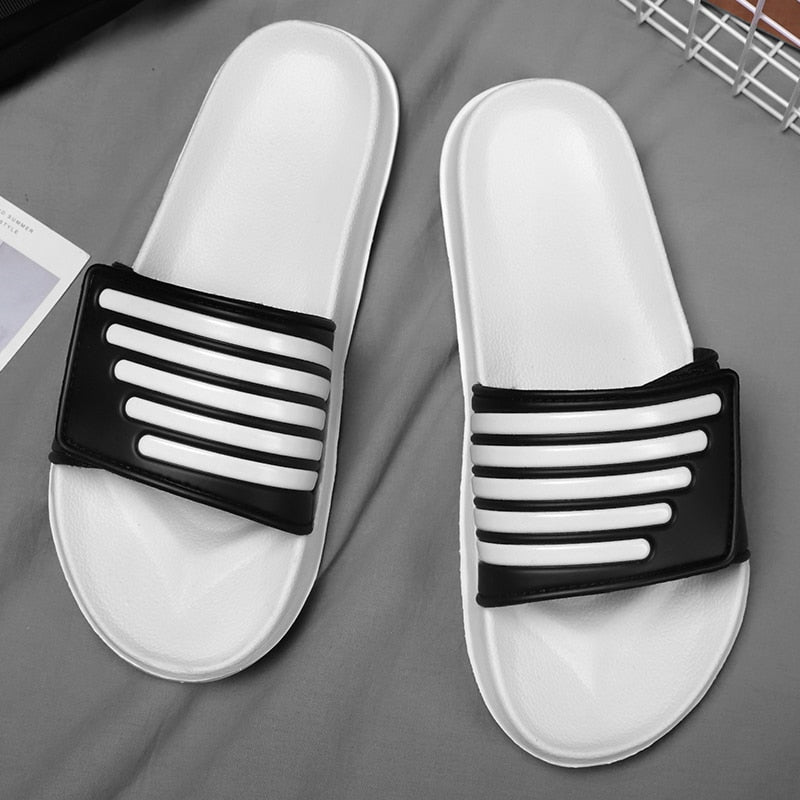 Men's Striped Summer Outdoor/Indoor Slippers