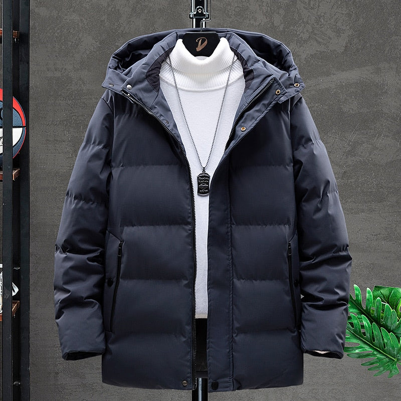 MANTORS Men's Thick Parkas Hooded Jacket