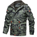 Chaqueta de camuflaje de forro polar de piel sintética para hombre