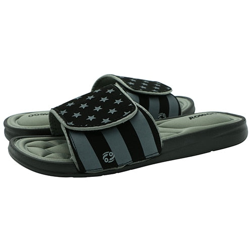 Sandalias para hombre Cozy Foam con bandera de EE. UU.