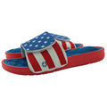 Sandalias para hombre Cozy Foam con bandera de EE. UU.