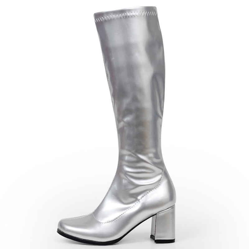 Unisex Square Heel Knee Length Boots