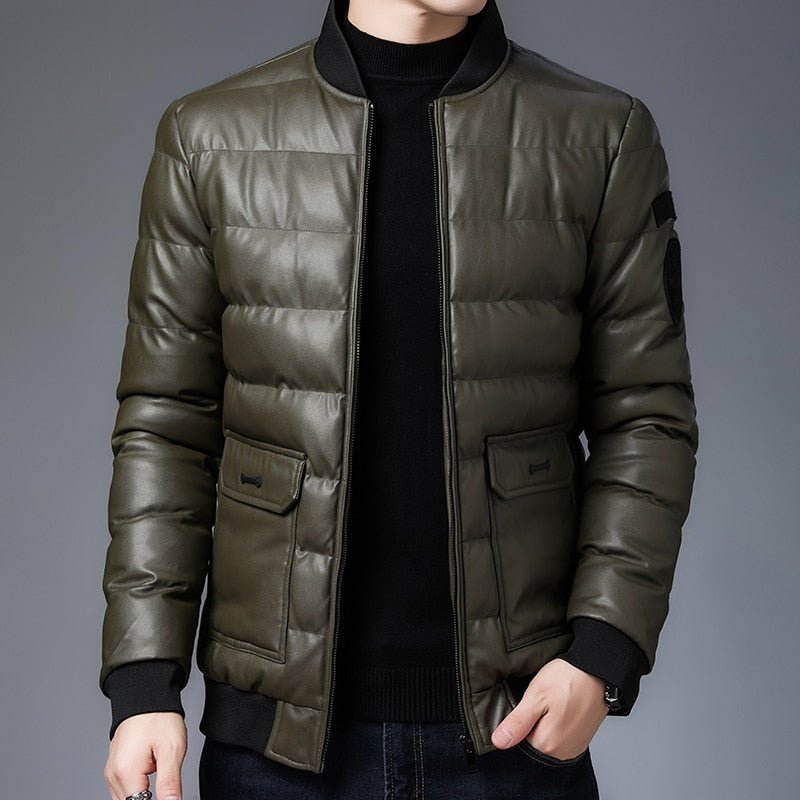 DES Chaqueta acolchada de cuero Fashionista para hombre