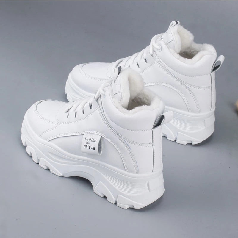 Women's Casual Winter Sneakers W/ Plush Fur