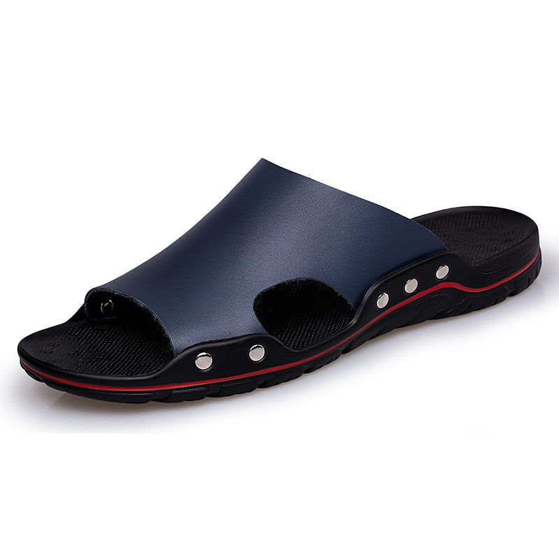 Sandalias de playa de piel sintética de verano para hombre