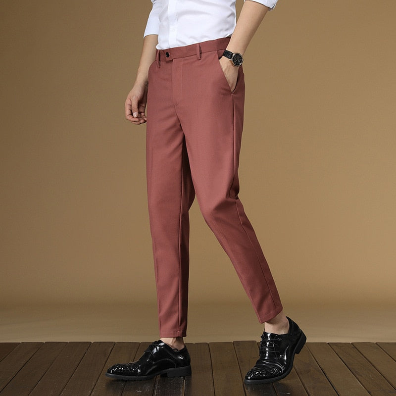 Men's Flat Straight Fit Formal Pants