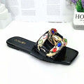 Women's Casual Fashion Metal Ring Slippers