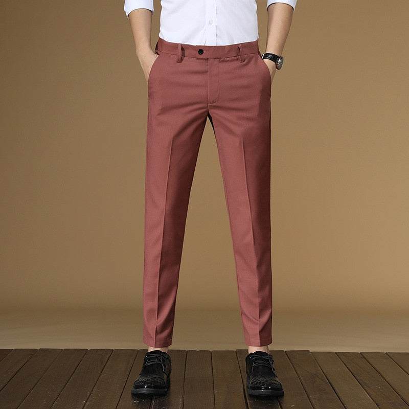 Men's Flat Straight Fit Formal Pants