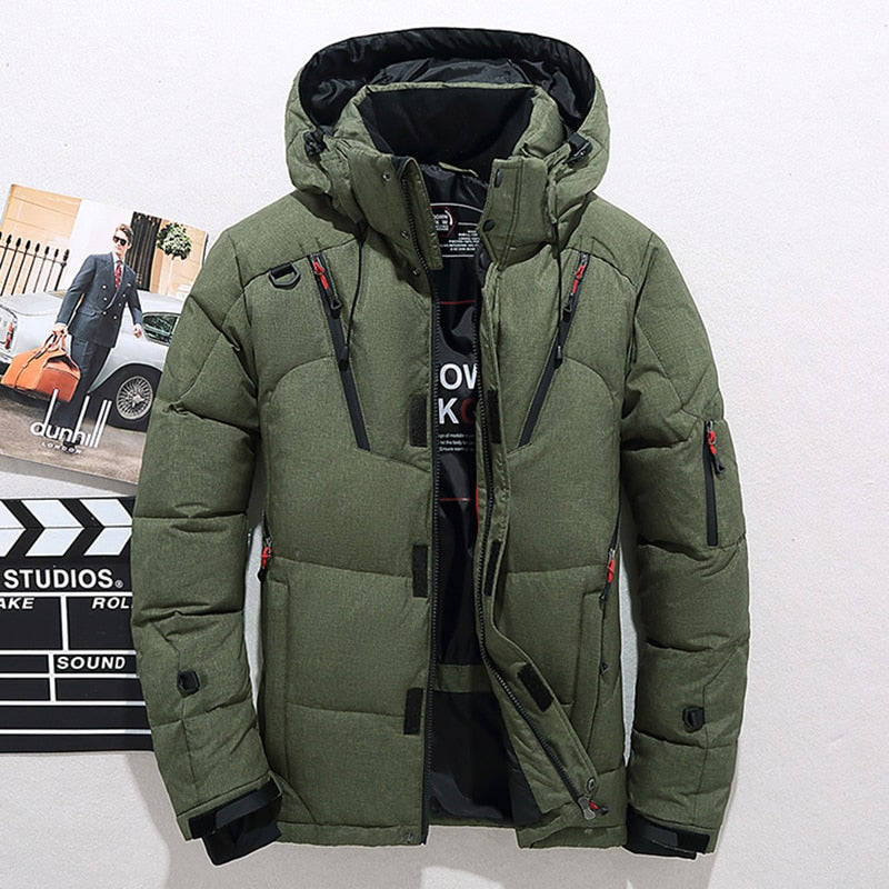 DES Men's Winter Hooded Thick Puffer Jacket