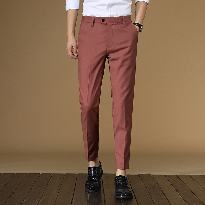 Men's Flat Straight Fit Formal Pants