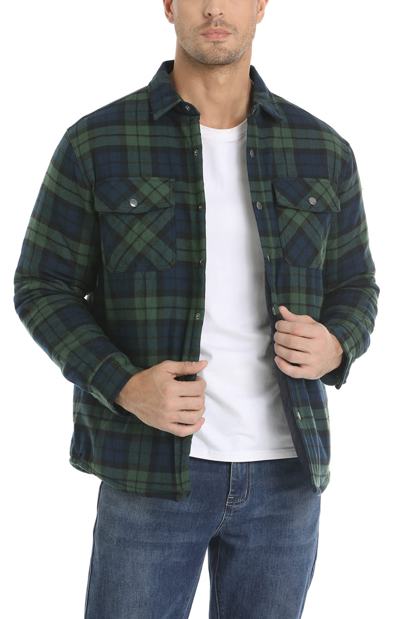 TACS Chaquetas de invierno de algodón a cuadros para hombre