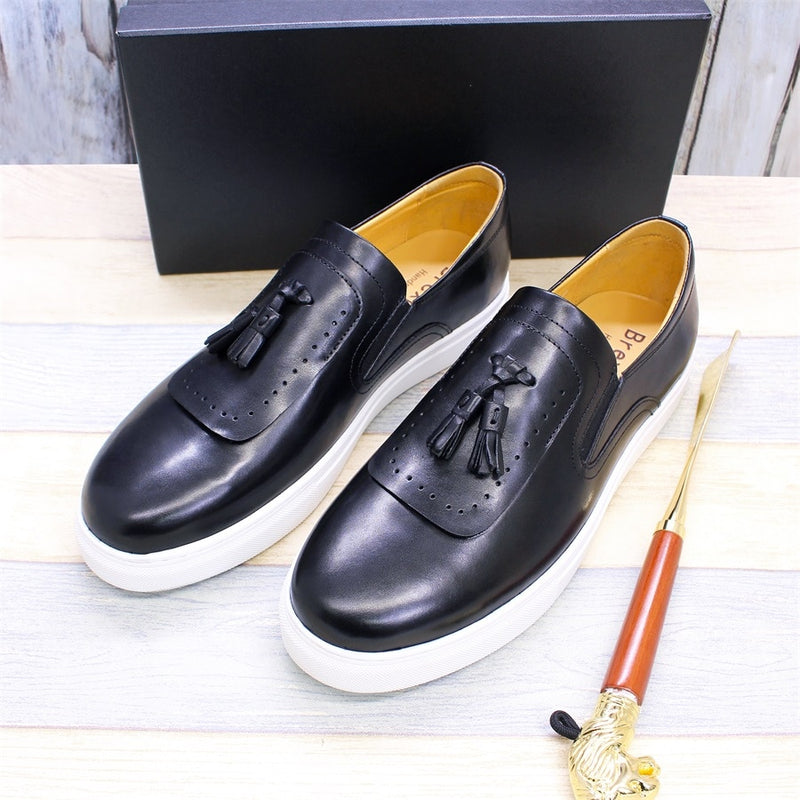Men's Handmade Genuine Leather Flat Shoes