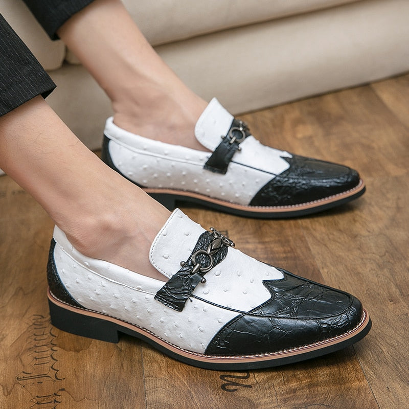 UYO Mocasines estilo coreano de piel sintética para hombre