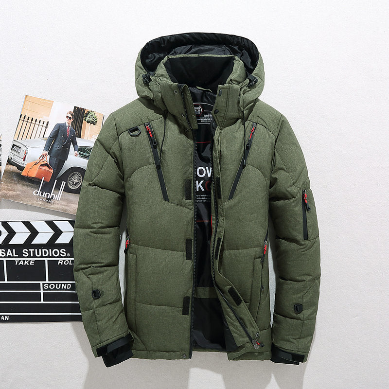 DES Men's Winter Hooded Thick Puffer Jacket