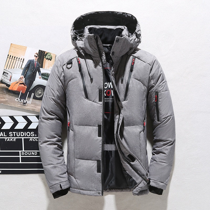 DES Men's Winter Hooded Thick Puffer Jacket