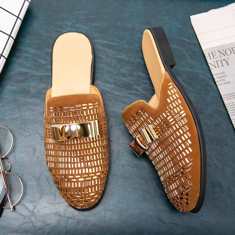 Bling Details Mocassins sans dossier pour hommes 