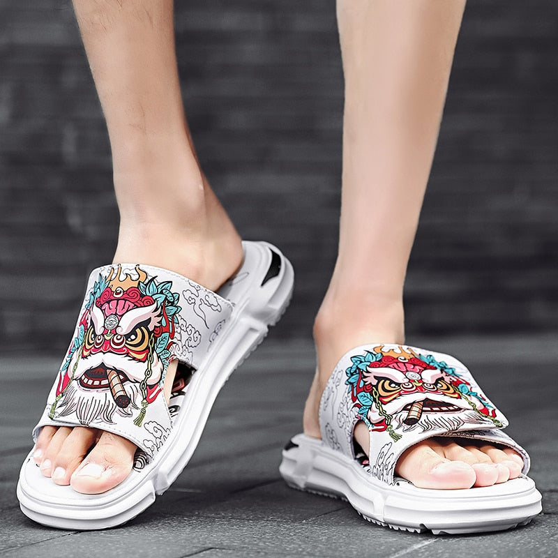 Men's Non-slip Embroidery Leisure Sandals