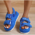 Women's Platform Plush Furry Sandals