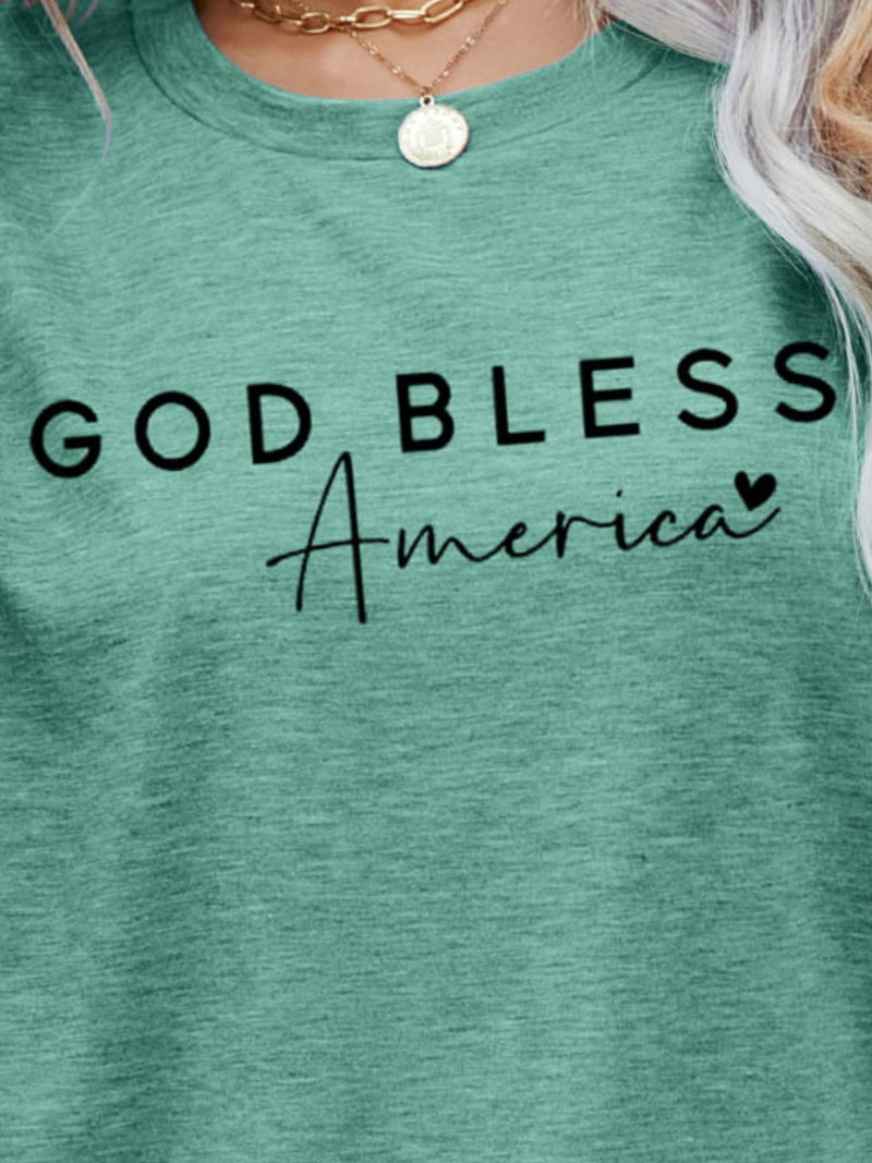 GOD BLESS AMERICA T-shirt graphique à manches courtes