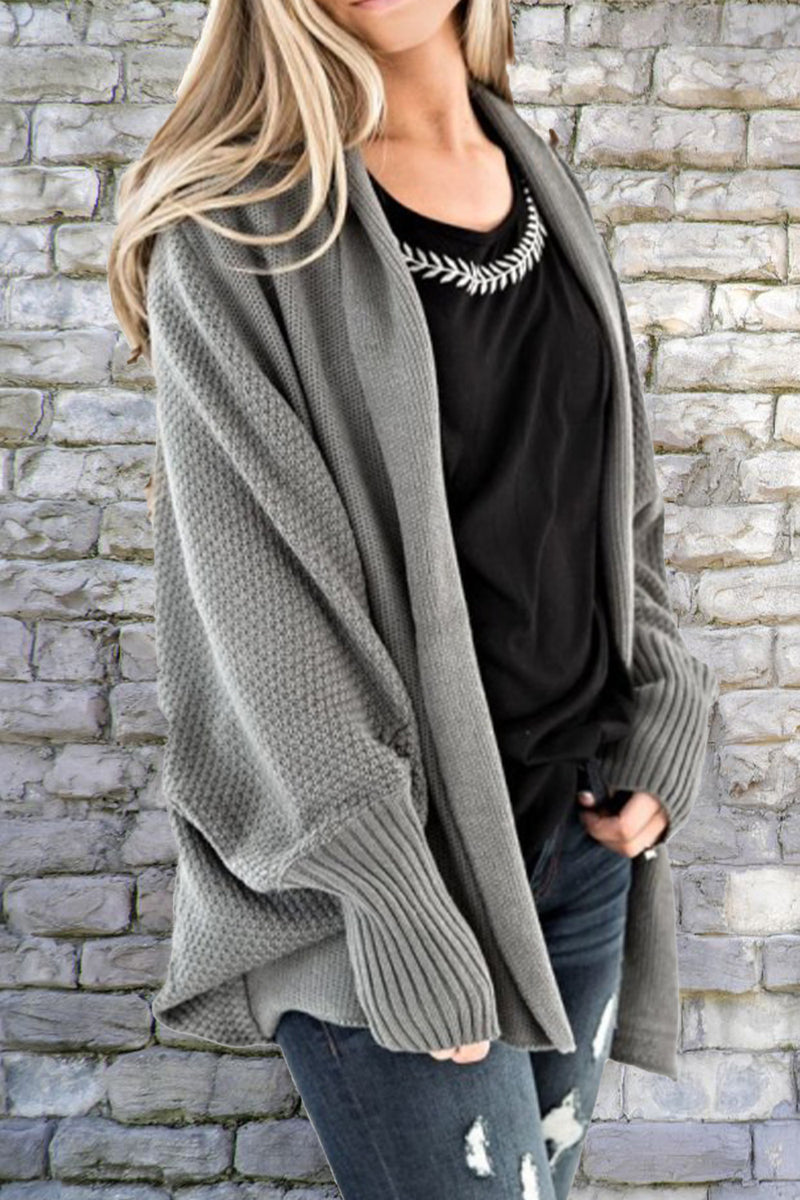 Cardigan long ouvert à manches dolman sur le devant