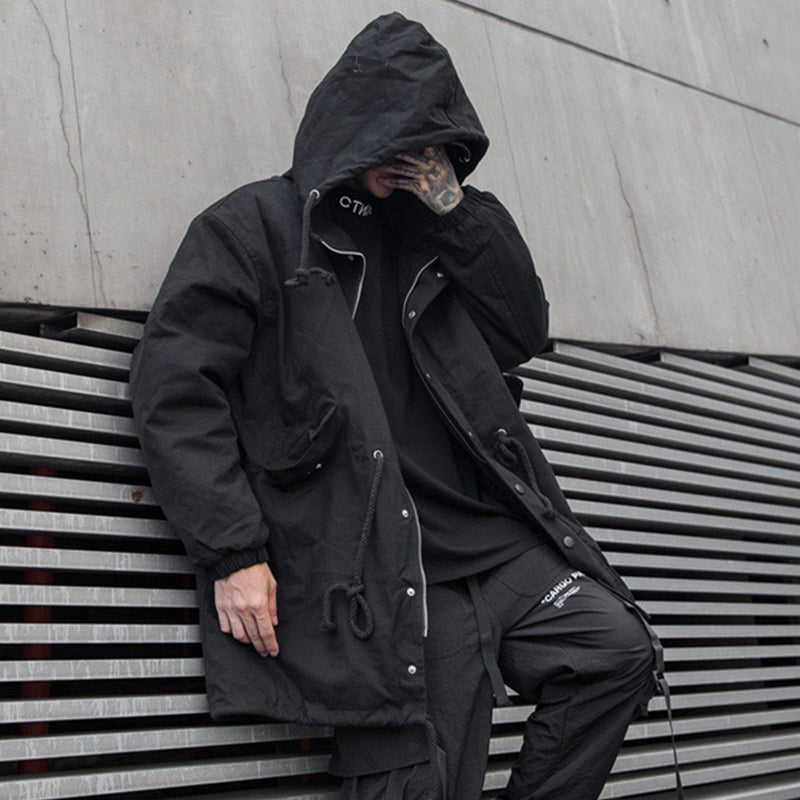 DARKY Men's Winter Drawstring Windbreaker Coat - AM APPAREL