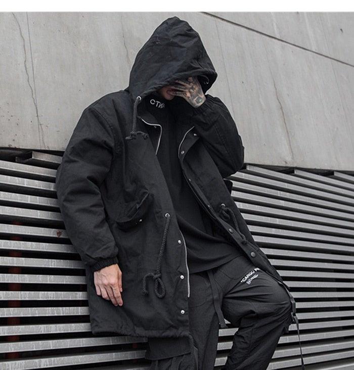 DARKY Men's Winter Drawstring Windbreaker Coat - AM APPAREL