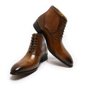 DW Men's Genuine Leather Lace Up Boots - AM APPAREL