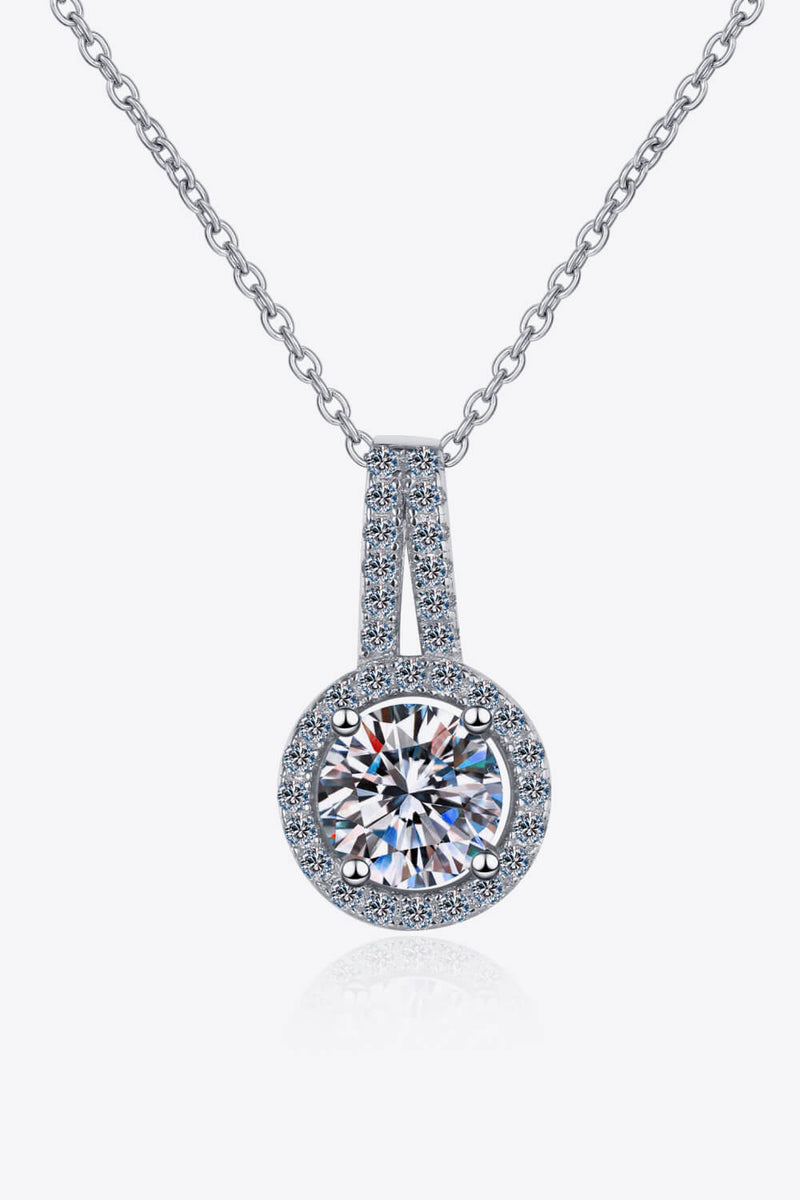 Build You Up Moissanite Collier chaîne pendentif rond