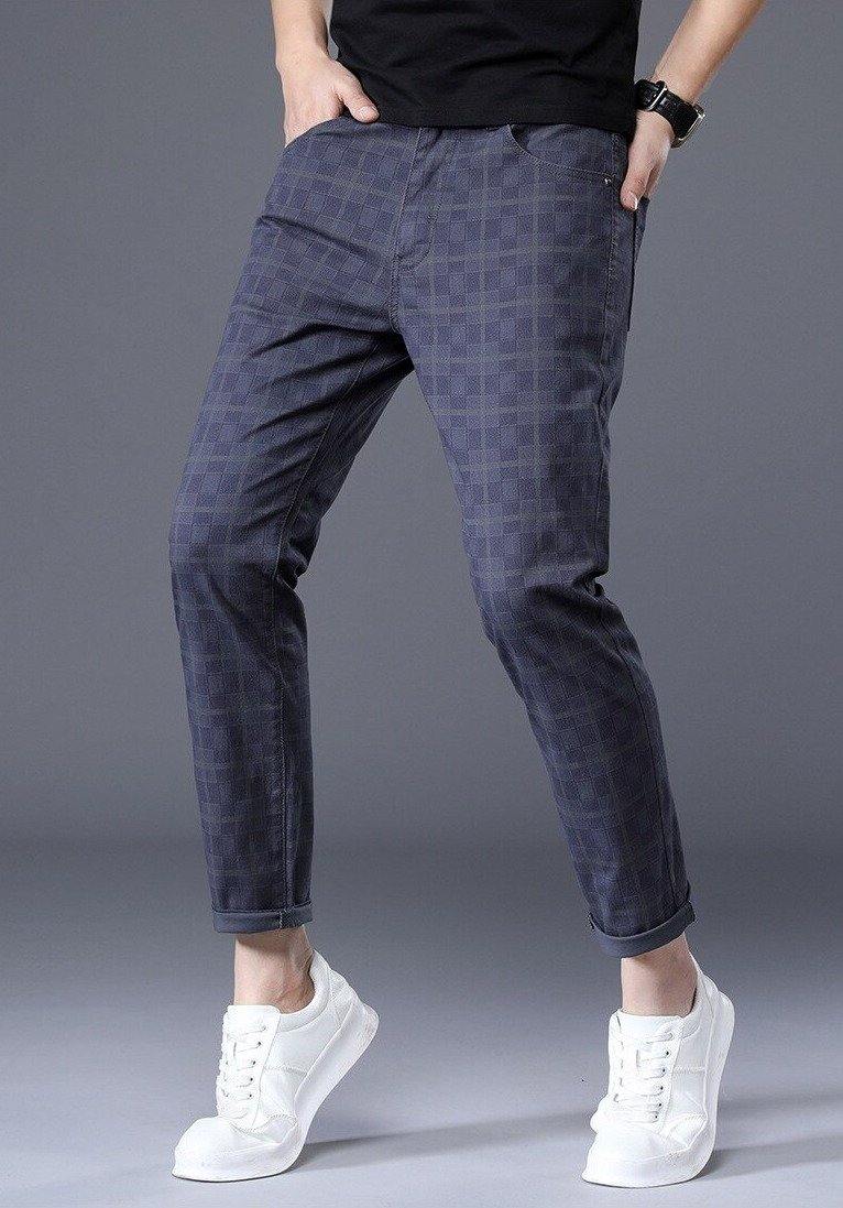 ICPANS Men's Plaid Ankle Length Pants - AM APPAREL