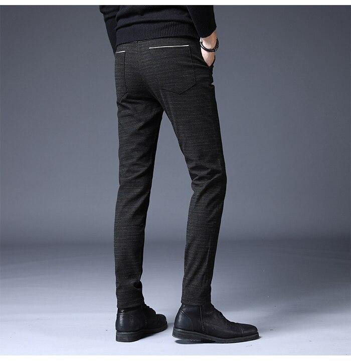 JANTOUR Men's Autumn Slim Formal Pants - AM APPAREL