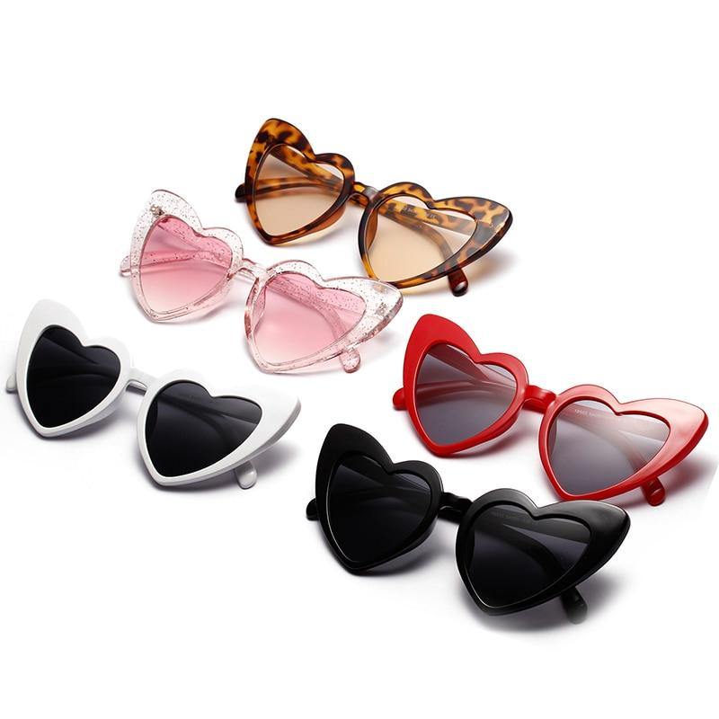 Love Heart Women's Stylish Sunglasses - AM APPAREL